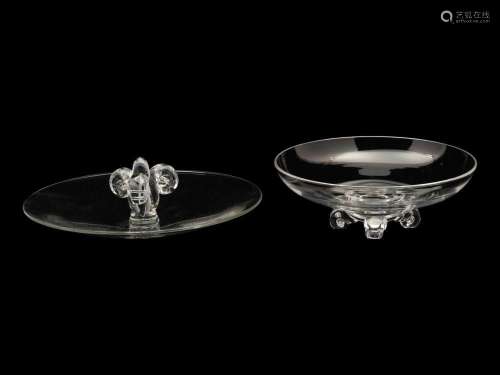 Two Steuben Glass Serving Dishes