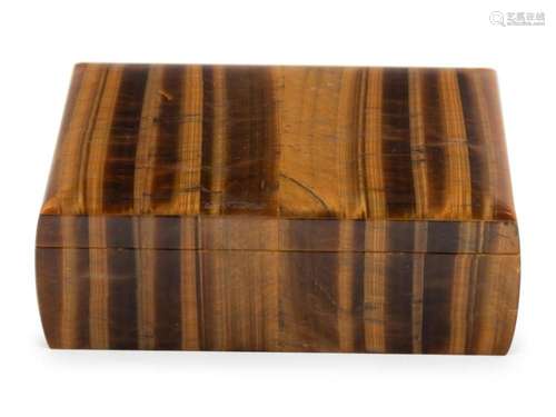 A Tiger s Eye Table Casket