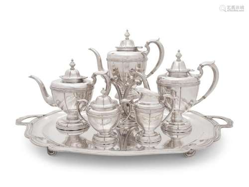 A Sanborns Silver Six-Piece Tea and Coffee Service