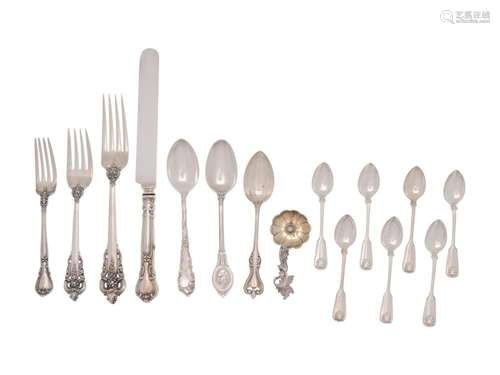 A Collection of American Silver Flatware Articles