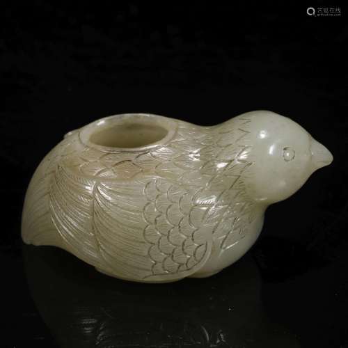 A Hetian jade water pot
