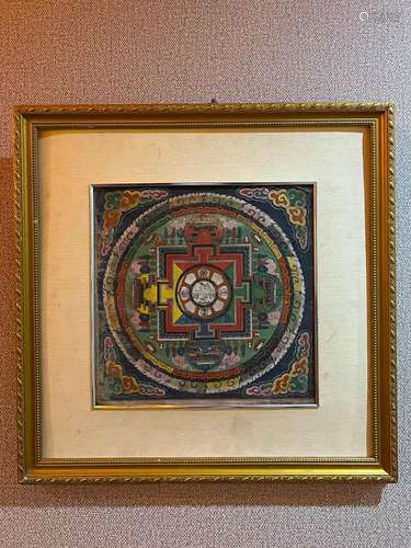 A Chinese mandala thangka painting