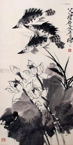 A Chinese painting, Xu Linlu mark