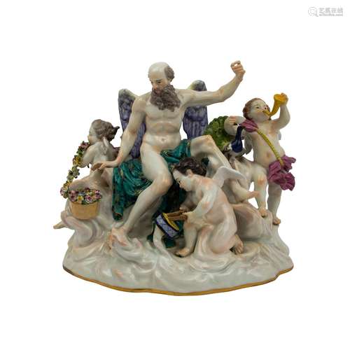 MEISSEN allegorische Figurengruppe "Die Luft", 20....