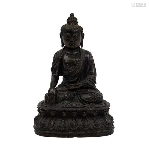 Buddha Shakyamuni. Bronze. CHINA, Qing-Dynastie (1644-1912).