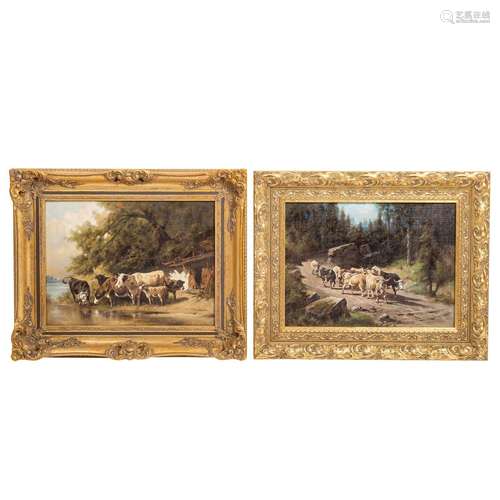 LANGNER, A. & WOLF, N. (Maler 20. Jh.), 2x "Landsch...