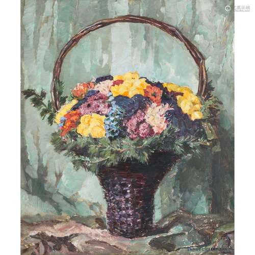 LIEBERMANN, ERNST (1869-1960), "Stillleben mit Blumenbo...