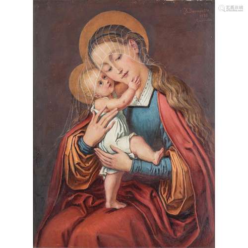 BAUMEISTER, KARL (1840-1932), "Madonna mit Kind",