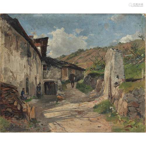 ZETSCHE, Eduard, ATTRIBUIERT (1844-1927), "Dorfrand an ...