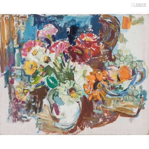 SCHOBER, PETER JAKOB (1897-1983), "Blumen in weißem Kru...