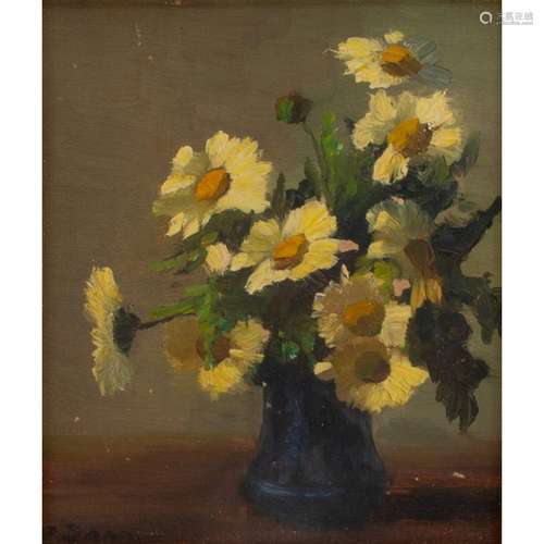 DANN, JOHANNA (1878-?), "Stillleben mit Margeriten in b...