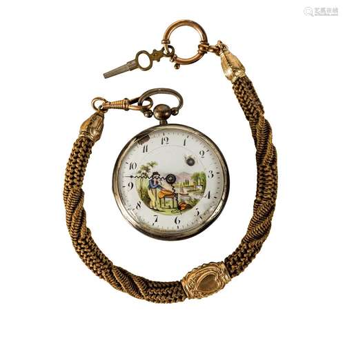 Biedermeier Taschenuhr, 19. Jh.,