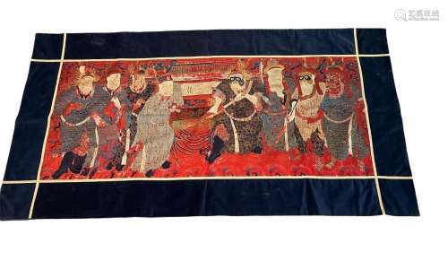 Chinese tapestry decorated with "the eight immortals&qu...