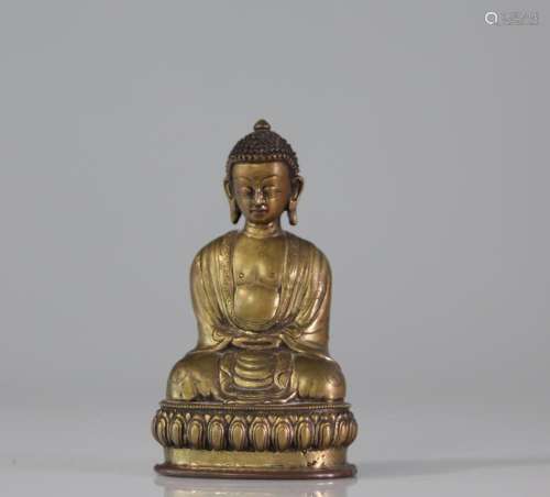 Sino-Tibetan bronze Buddha XVII/ XVIIIth century