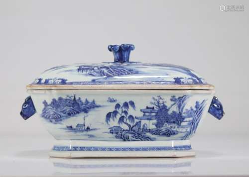 China vegetable dish and blue white tray 18th