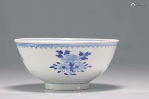 Chinese white blue porcelain bowl Kangxi brand
