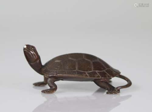 Japanese bronze turtle. Ex collection of Vestel Georges.