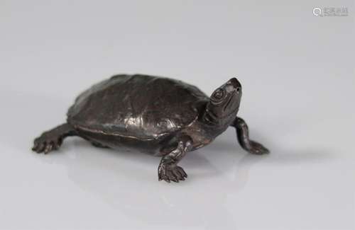 Japanese bronze turtle. Ex collection of Vestel Georges