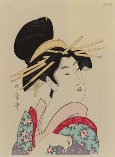 Kitagawa Utamaro. Circa 1800. "Portrait of a Courtesan&...