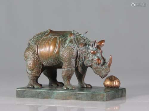 Salvador Dali. Rhinoceros dressed in lace. Patinated bronze ...