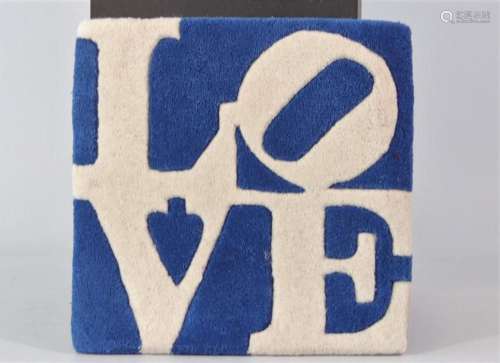Robert INDIANA. 04 Love. 2006. Wool carpet. Signed, dated an...