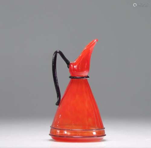 Schneider Pitcher adorned with application of glass threads ...