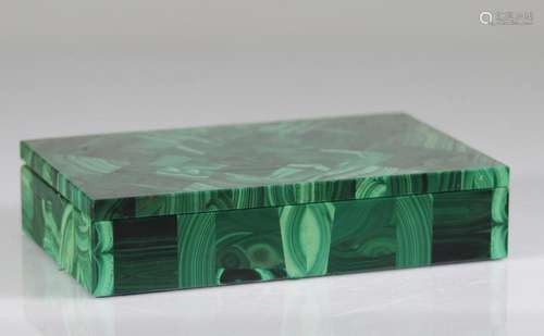 rectangular malachite cigar box