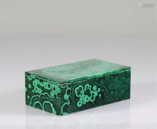 rectangular malachite box