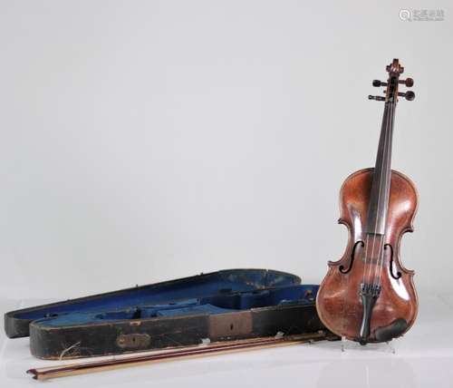 Violin and bow probably 18th century