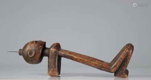 Sculpture from Tanzania Carved coconut cup of a kneeling per...