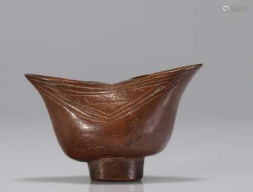 Suku drinking cup, beautiful patina of use