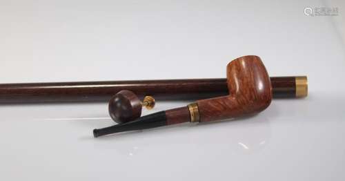 "Pipe" smoking system cane