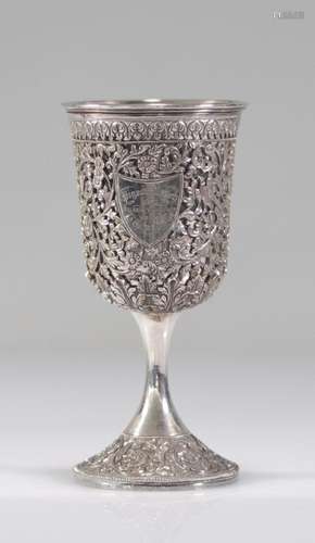 Finely chiseled silver cup