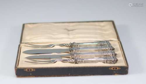 Silver cutlery in their cases