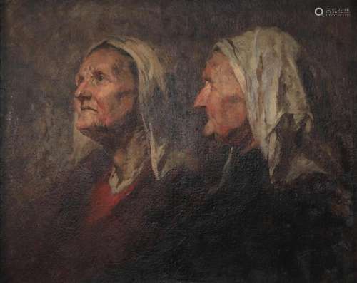 Oil on canvas portraits of 19th century women