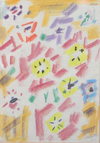 GEN PAUL (1895-1975) crayon "Flowers"