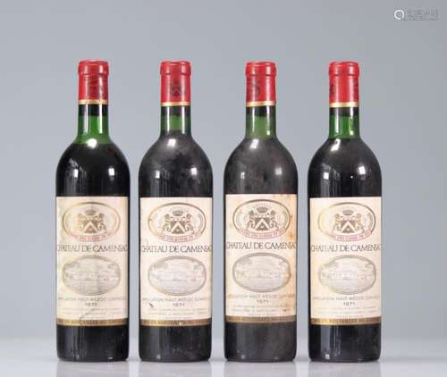 Lot of 4 Chateau de CAMENSAC (Haut-Medoc) 1971