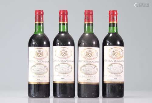 Lot of 4 Chateau de CAMENSAC (Haut-Medoc) 1979