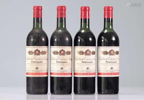 Lot of 4 Chateau CROIZET BAGES (Pauillac) 1964