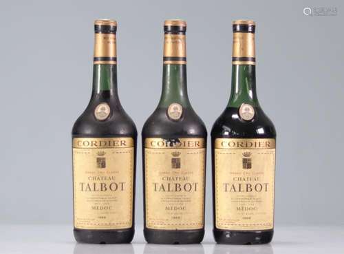 Lot of 3 Chateau TALBOT (Medoc) 1966