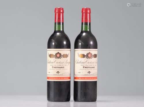 Lot of 2 Chateau CROIZET BAGES (Pauillac) 1980