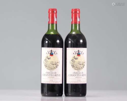 Lot of 2 Chateau CHANTEGRIVE (Graves) 1978