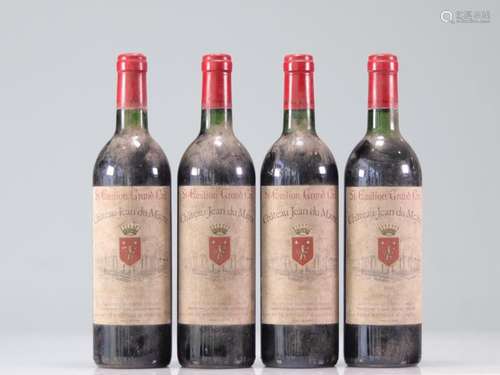 Lot of 4 CHATEAUJEAN DU MAYNE (Saint-Emilion) 1985