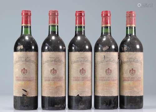 Lot of 5 CANON LA GAFFELIERE (Saint-Emilion) 1981