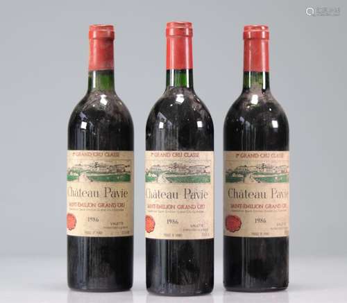 Lot of 12 Chateau PAVIE (Saint-Emilion) 1986