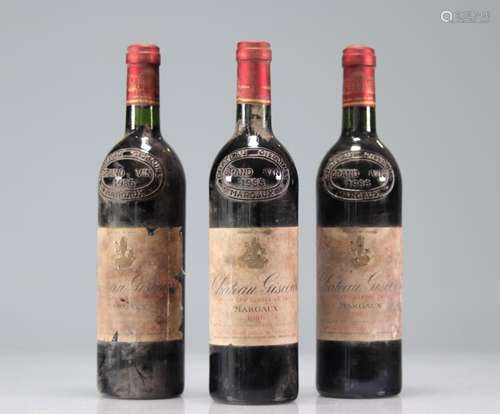 Lot of 12 Chateau GISCOURS (Margaux) (Damaged label) 1986