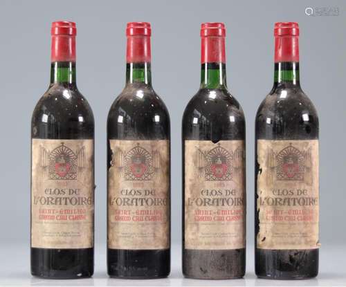 4 bottles of CLOS DE L ORATORY (Saint-Emilion) 1983