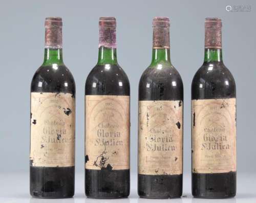 Lot of 4 Chateau GLORIA (Saint-Julien) 1985