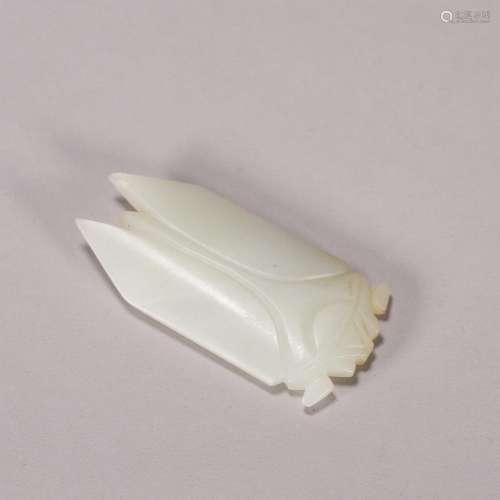 CHINESE WHITE JADE CICADA