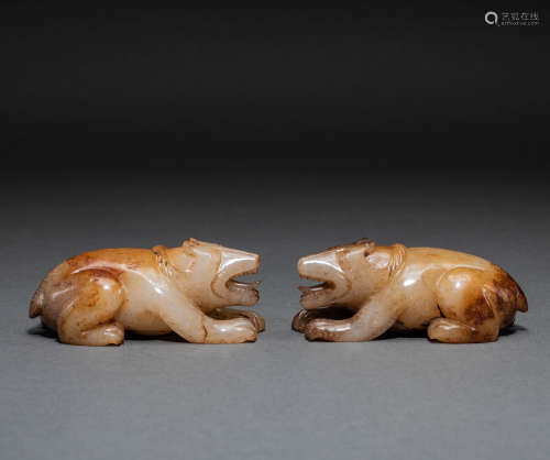 Chinese Han Dynasty Hetian jade bear